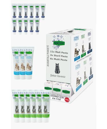 Sernely Cat Malt Advantageous Package (Malt Paste 11x100gr Multi Paste 6x100gr Sterile Paste 3x100gr)-609