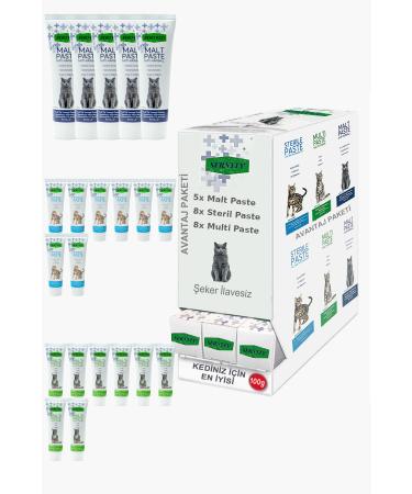 Sernely Cat Malt Advantageous Package (Sterile Paste 8x100gr Multi Paste 8x100gr Malt Paste 5x100gr)-1242