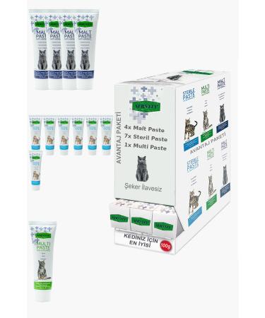Sernely Cat Malt Advantageous Package (Sterile Paste 7x100gr Malt Paste 4x100gr Multi Paste 1x100gr)-1494