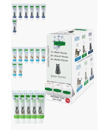Sernely Cat Malt Advantageous Package (Sterile Paste 8x100gr Malt Paste 7x100gr Multi Paste 5x100gr)-1245