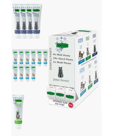 Sernely Cat Malt Advantageous Package (Sterile Paste 10x100gr Malt Paste 4x100gr Multi Paste 1x100gr)-969