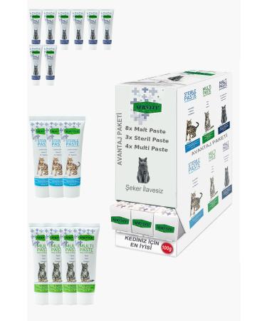 Sernely Cat Malt Advantageous Package (Malt Paste 8x100gr Multi Paste 4x100gr Sterile Paste 3x100gr)-1303