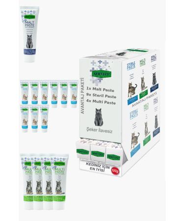 Sernely Cat Malt Advantageous Package (Sterile Paste 9x100gr Multi Paste 4x100gr Malt Paste 1x100gr)-1172