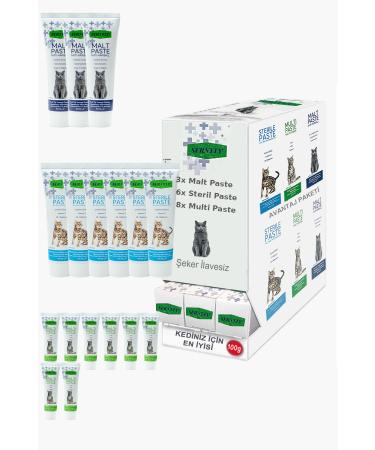 Sernely Cat Malt Advantageous Package (Multi Paste 8x100gr Sterile Paste 6x100gr Malt Paste 3x100gr)-1286