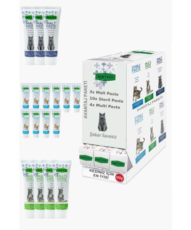 Sernely Cat Malt Advantageous Package (Sterile Paste 10x100gr Multi Paste 4x100gr Malt Paste 3x100gr)-857