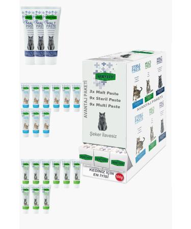 Sernely Cat Malt Advantageous Package (Sterile Paste 9x100gr Multi Paste 9x100gr Malt Paste 3x100gr)-1103