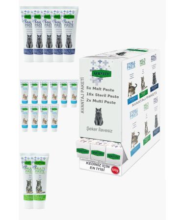 Sernely Cat Malt Advantageous Package (Sterile Paste 10x100gr Malt Paste 5x100gr Multi Paste 2x100gr)-919