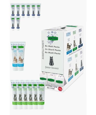 Sernely Cat Malt Advantageous Package (Malt Paste 8x100gr Multi Paste 6x100gr Sterile Paste 2x100gr)-1341