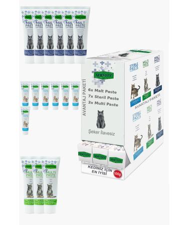 Sernely Cat Malt Advantageous Package (Sterile Paste 7x100gr Malt Paste 6x100gr Multi Paste 3x100gr)-1436