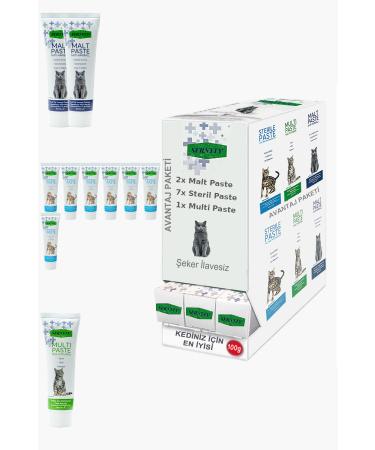 Sernely Cat Malt Advantageous Package (Sterile Paste 7x100gr Malt Paste 2x100gr Multi Paste 1x100gr)-1490