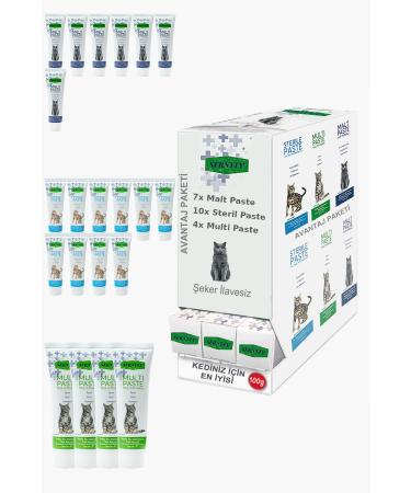 Sernely Cat Malt Advantageous Package (Sterile Paste 10x100gr Malt Paste 7x100gr Multi Paste 4x100gr)-837