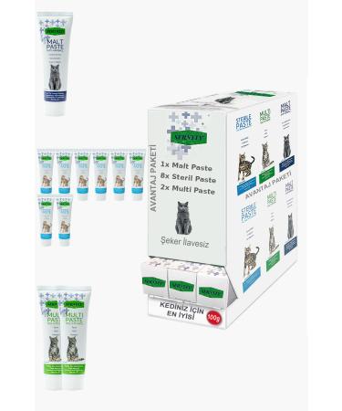Sernely Cat Malt Advantageous Package (Sterile Paste 8x100gr Multi Paste 2x100gr Malt Paste 1x100gr)-1345