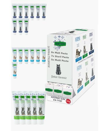 Sernely Cat Malt Advantageous Package (Malt Paste 9x100gr Sterile Paste 7x100gr Multi Paste 5x100gr)-1054
