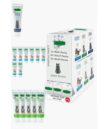 Sernely Cat Malt Advantageous Package (Sterile Paste 8x100gr Multi Paste 5x100gr Malt Paste 1x100gr)-1348