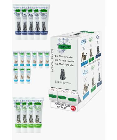 Sernely Cat Malt Advantageous Package (Sterile Paste 9x100gr Malt Paste 5x100gr Multi Paste 4x100gr)-1072