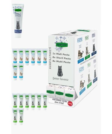 Sernely Cat Malt Advantageous Package (Sterile Paste 8x100gr Multi Paste 8x100gr Malt Paste 1x100gr)-1358