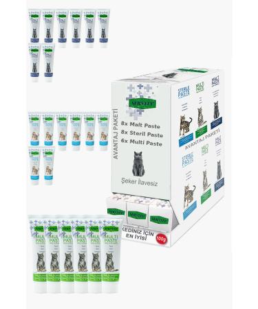 Sernely Cat Malt Advantageous Package (Sterile Paste 8x100gr Malt Paste 8x100gr Multi Paste 6x100gr)-1233