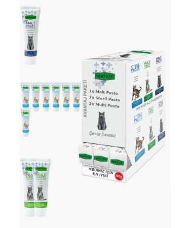 Sernely Cat Malt Advantageous Package (Sterile Paste 7x100gr Multi Paste 2x100gr Malt Paste 1x100gr)-1478