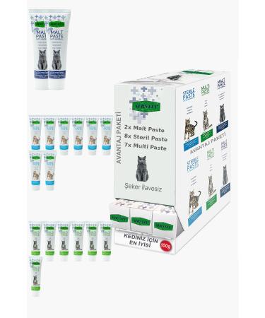 Sernely Cat Malt Advantageous Package (Sterile Paste 8x100gr Multi Paste 7x100gr Malt Paste 2x100gr)-1313