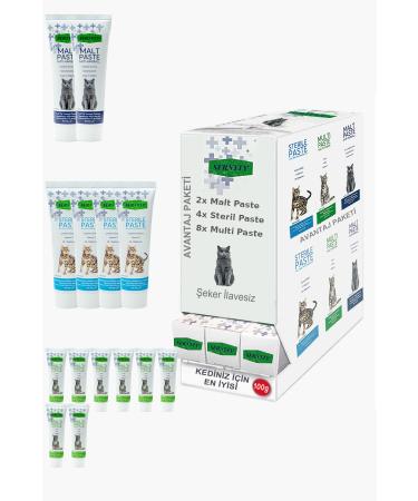 Sernely Cat Malt Advantageous Package (Multi Paste 8x100gr Sterile Paste 4x100gr Malt Paste 2x100gr)-1316