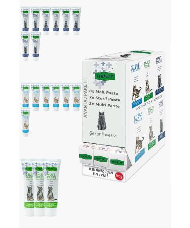 Sernely Cat Malt Advantageous Package (Malt Paste 8x100gr Sterile Paste 7x100gr Multi Paste 3x100gr)-1301