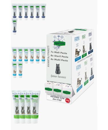 Sernely Cat Malt Advantageous Package (Sterile Paste 8x100gr Malt Paste 7x100gr Multi Paste 4x100gr)-1267
