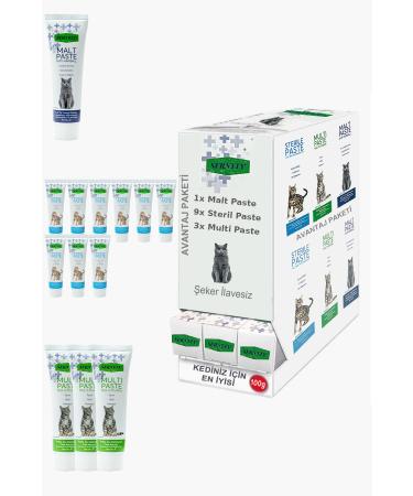 Sernely Cat Malt Advantageous Package (Sterile Paste 9x100gr Multi Paste 3x100gr Malt Paste 1x100gr)-1171