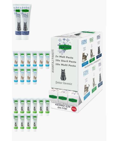 Sernely Cat Malt Advantageous Package (Sterile Paste 10x100gr Multi Paste 10x100gr Malt Paste 2x100gr)-914