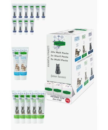 Sernely Cat Malt Advantageous Package (Malt Paste 10x100gr Multi Paste 5x100gr Sterile Paste 2x100gr)-940