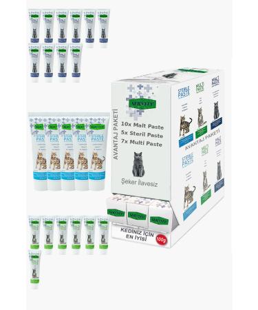 Sernely Cat Malt Advantageous Package (Malt Paste 10x100gr Multi Paste 7x100gr Sterile Paste 5x100gr)-816