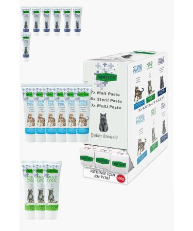 Sernely Cat Malt Advantageous Package (Malt Paste 7x100gr Sterile Paste 6x100gr Multi Paste 3x100gr)-1441