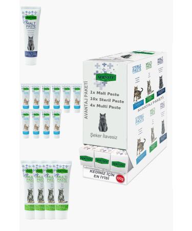 Sernely Cat Malt Advantageous Package (Sterile Paste 10x100gr Multi Paste 4x100gr Malt Paste 1x100gr)-949