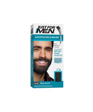 Just For Men SUPER NATURAL LOOK IN 5 MINUTES BLACK BEARD AND MUSTACHE DYE M-55 GKHAIR1421