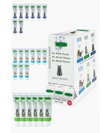 Sernely Cat Malt Advantageous Package (Sterile Paste 9x100gr Malt Paste 8x100gr Multi Paste 6x100gr)-1028