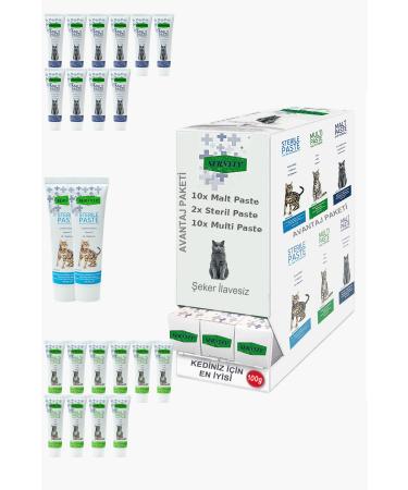 Sernely Cat Malt Advantageous Package (Multi Paste 10x100gr Malt Paste 10x100gr Sterile Paste 2x100gr)-945