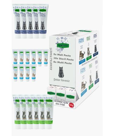 Sernely Cat Malt Advantageous Package (Sterile Paste 10x100gr Multi Paste 6x100gr Malt Paste 5x100gr)-791