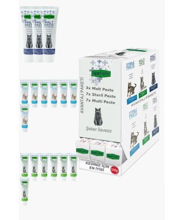 Sernely Cat Malt Advantageous Package (Sterile Paste 7x100gr Multi Paste 7x100gr Malt Paste 3x100gr)-1431
