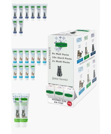 Sernely Cat Malt Advantageous Package (Sterile Paste 10x100gr Malt Paste 8x100gr Multi Paste 2x100gr)-925