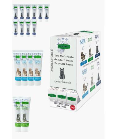 Sernely Cat Malt Advantageous Package (Malt Paste 10x100gr Sterile Paste 4x100gr Multi Paste 2x100gr)-931