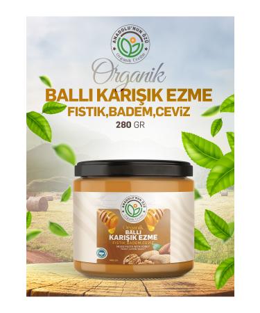 The essence of Anatolia organic production ORGANIC HONEY MIXED PASTE (PEANUT ALMOND WALNUT)''300gr''