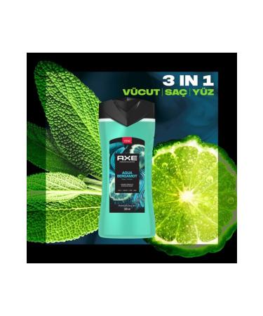 Axe Premium Collection Shower Gel Aqua Bergamot 3 In 1 Body Hair Face 300 ml - Buy Online on GoSupps.com