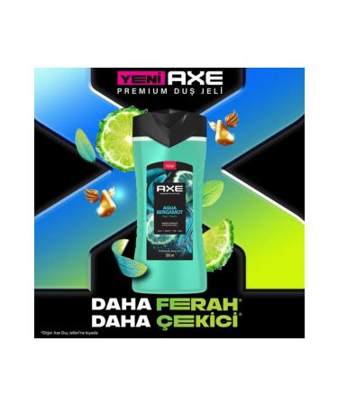 Axe Premium Collection Shower Gel Aqua Bergamot 3 In 1 Body Hair Face 300 ml - Buy Online on GoSupps.com