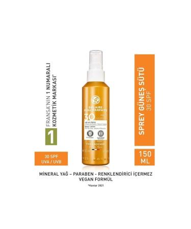 Yves Rocher 30 Spf Spray Sun Milk Protects Your Skin Against Uva/UVB Rays 150 Ml