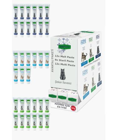 Sernely Cat Vitamin Advantage Package (Multi Paste 12x100gr Malt Paste 12x100gr Sterile Paste 9x100gr)-037