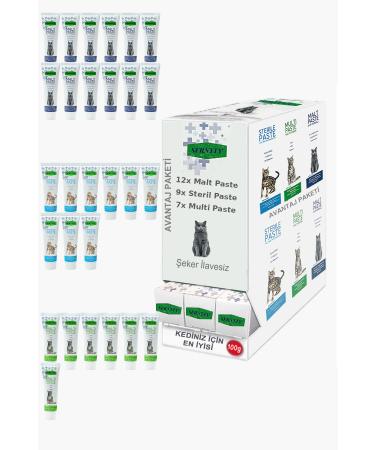 Sernely Cat Vitamin Advantage Package (Malt Paste 12x100gr Sterile Paste 9x100gr Multi Paste 7x100gr)-083