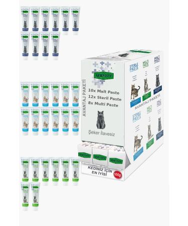 Sernely Cat Vitamin Advantage Package (Sterile Paste 12x100gr Malt Paste 10x100gr Multi Paste 8x100gr)-049