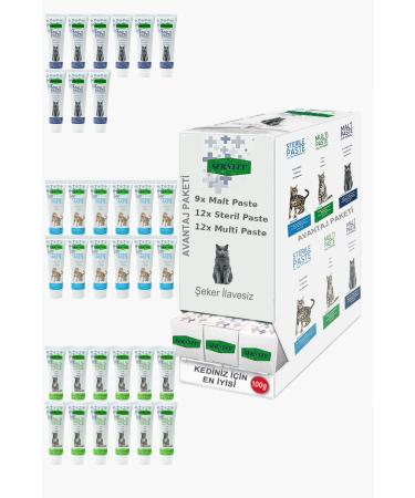 Sernely Cat Vitamin Advantage Package (Sterile Paste 12x100gr Multi Paste 12x100gr Malt Paste 9x100gr)-026