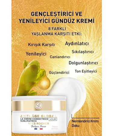 Yves Rocher Anti-Aging Plant Stem Cell Care Anti-age Global - Hyaluronic Acid - Dry Skin Day Cream - Buy Online on GoSupps.com