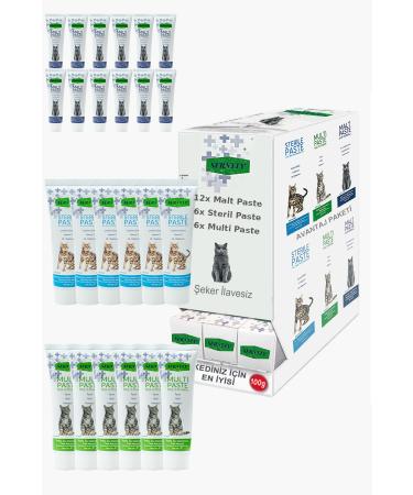 Sernely Cat Vitamin Advantage Package (Malt Paste 12x100gr Sterile Paste 6x100gr Multi Paste 6x100gr)-115