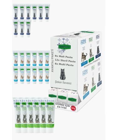 Sernely Cat Vitamin Advantage Package (Sterile Paste 12x100gr Malt Paste 9x100gr Multi Paste 6x100gr)-109